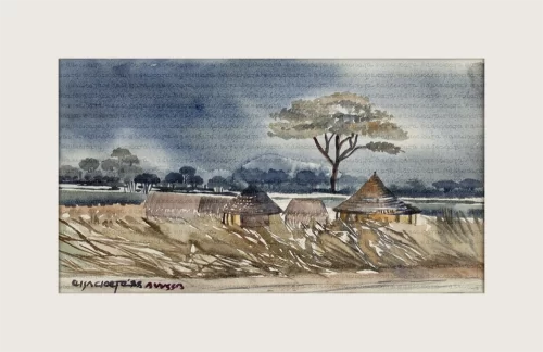 Ovambo houses II, Rundu, Namibia